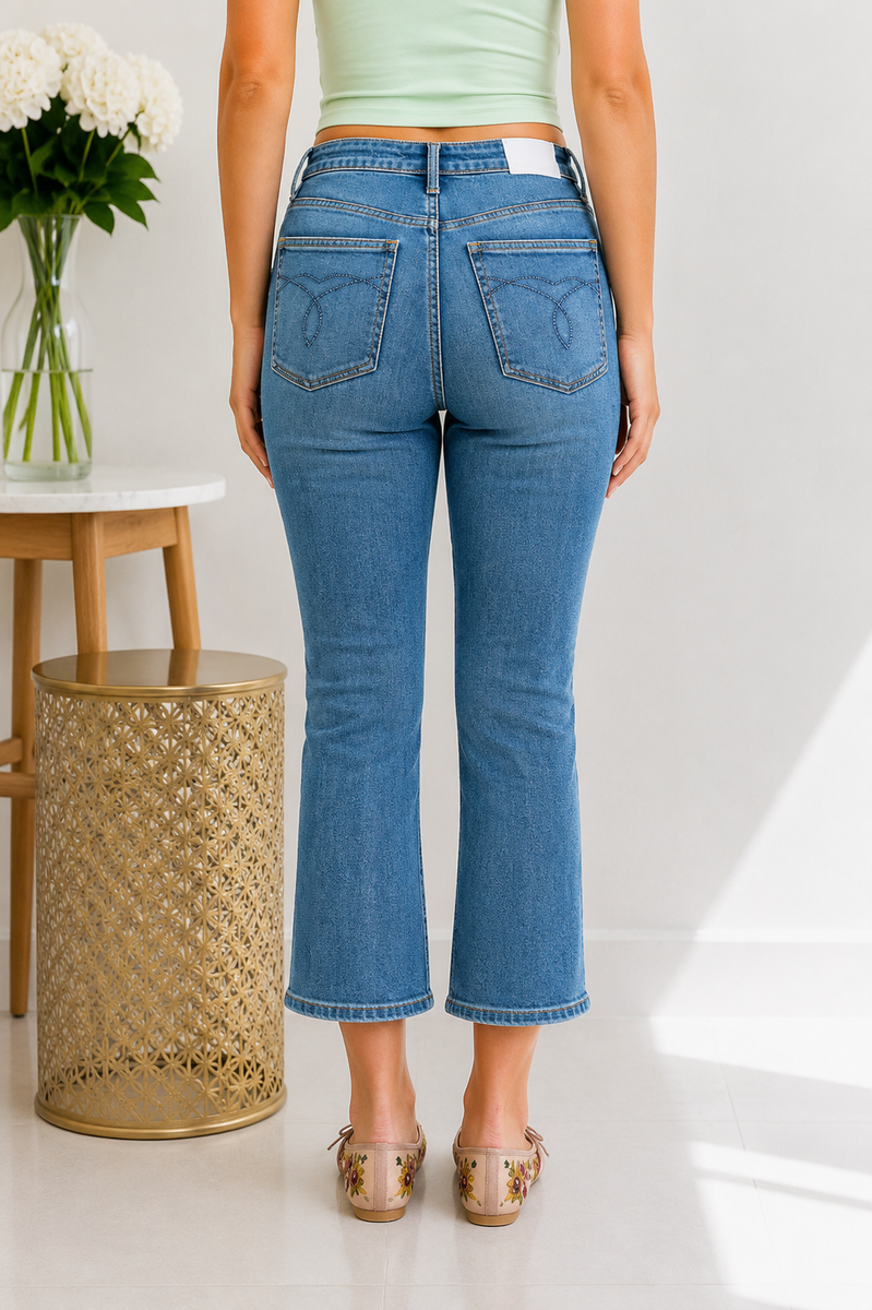 The Harper Crop Flare Judy Blues – Bright Pink Boutique