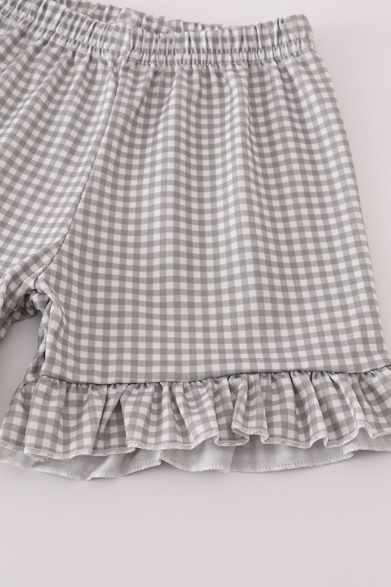 Alabama elephant french knot ruffle shorts set