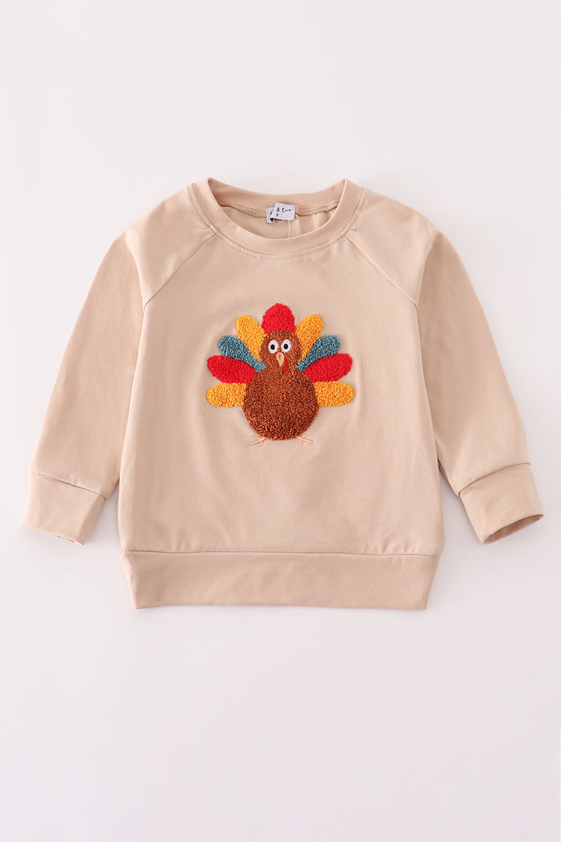Beige turkey french knot top- In stock