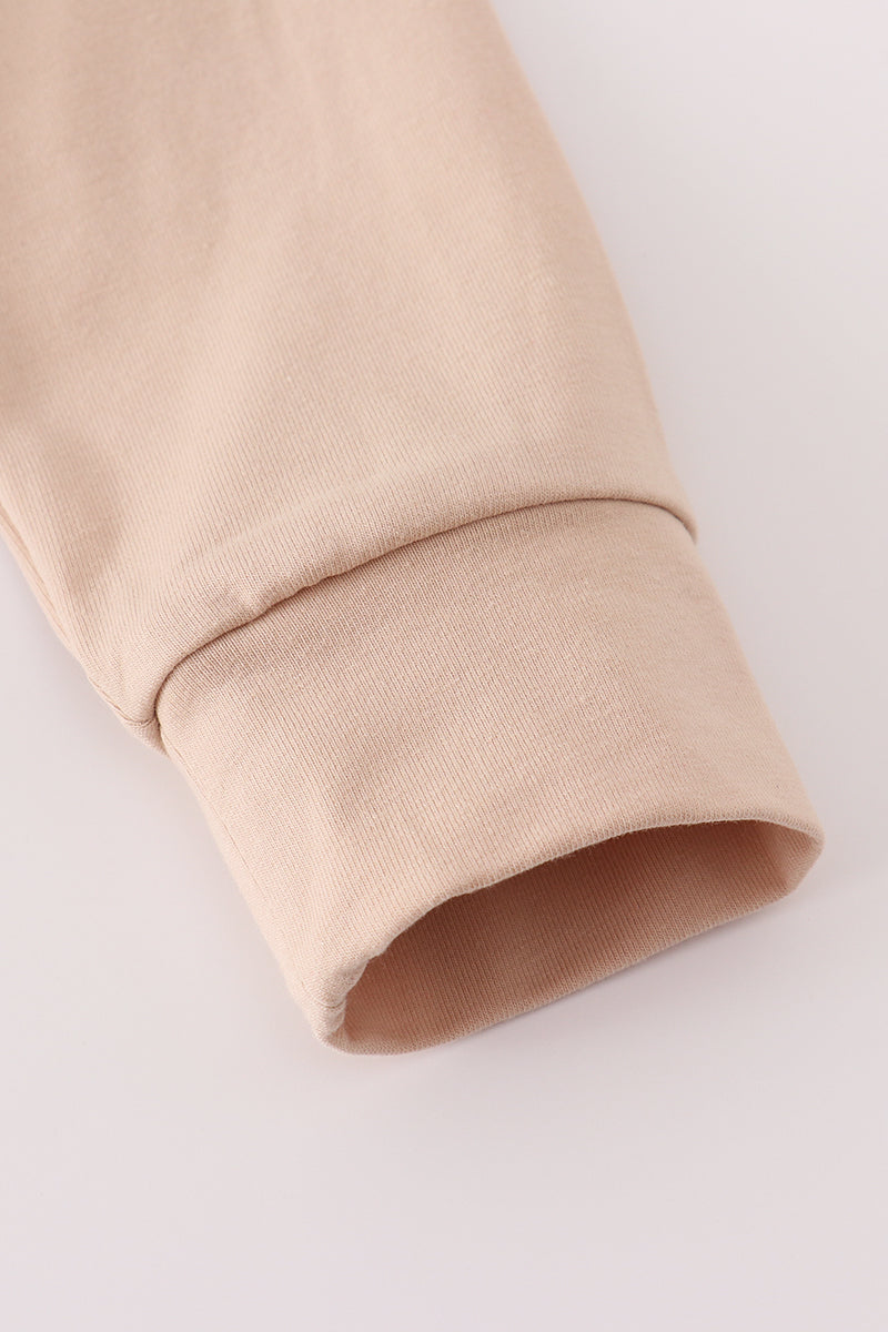 Beige turkey french knot top- In stock