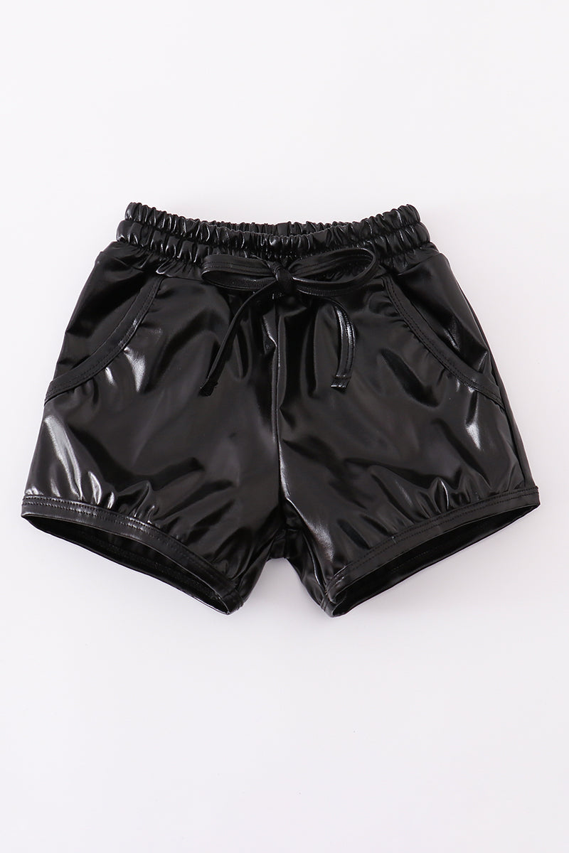 Black laser shorts