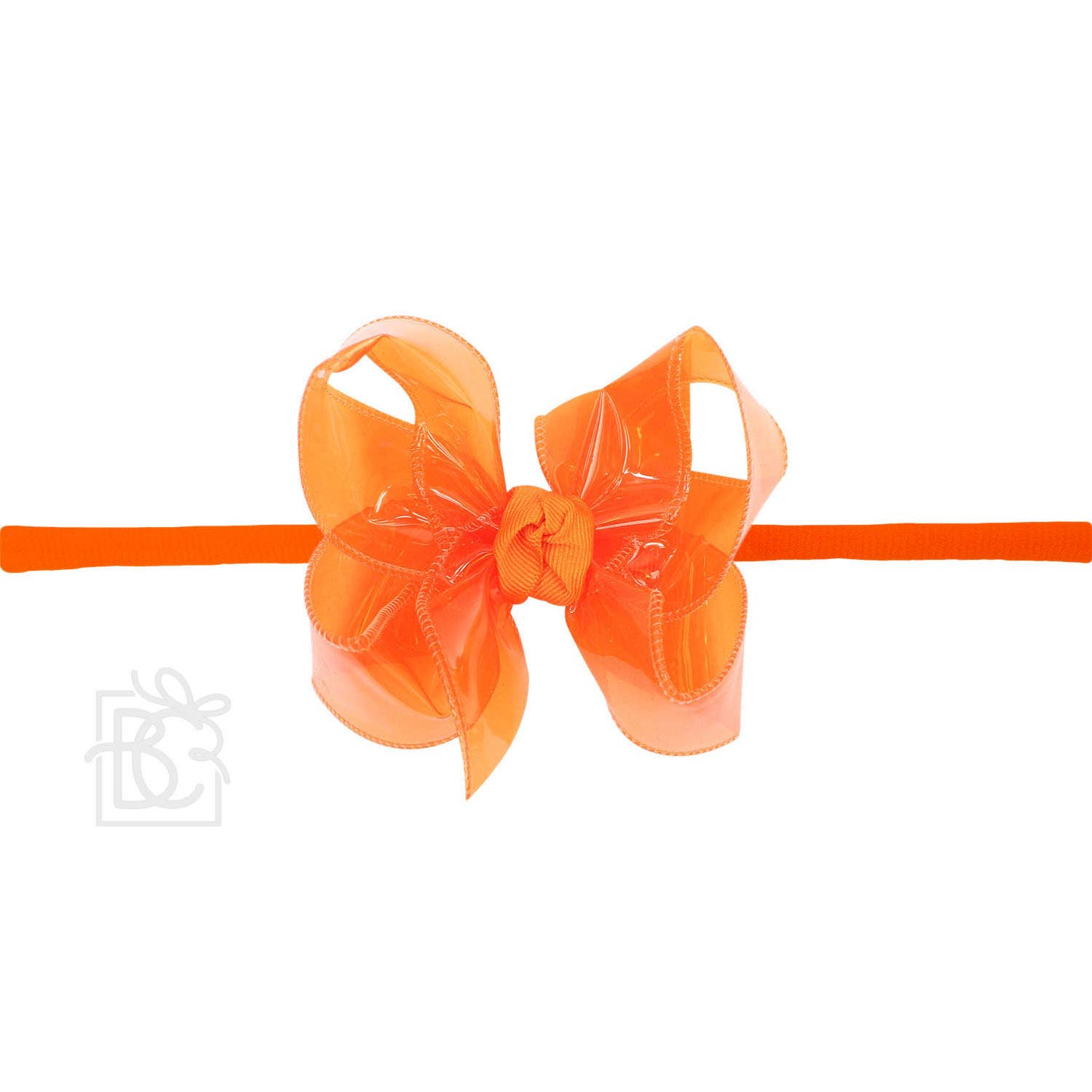 1/4" PANTYHOSE HEADBAND W/WATERPROOF BOW: 5.5" Huge - 2.5" Ribbon / AQUA