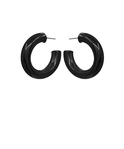 Metallic Hoop- Black