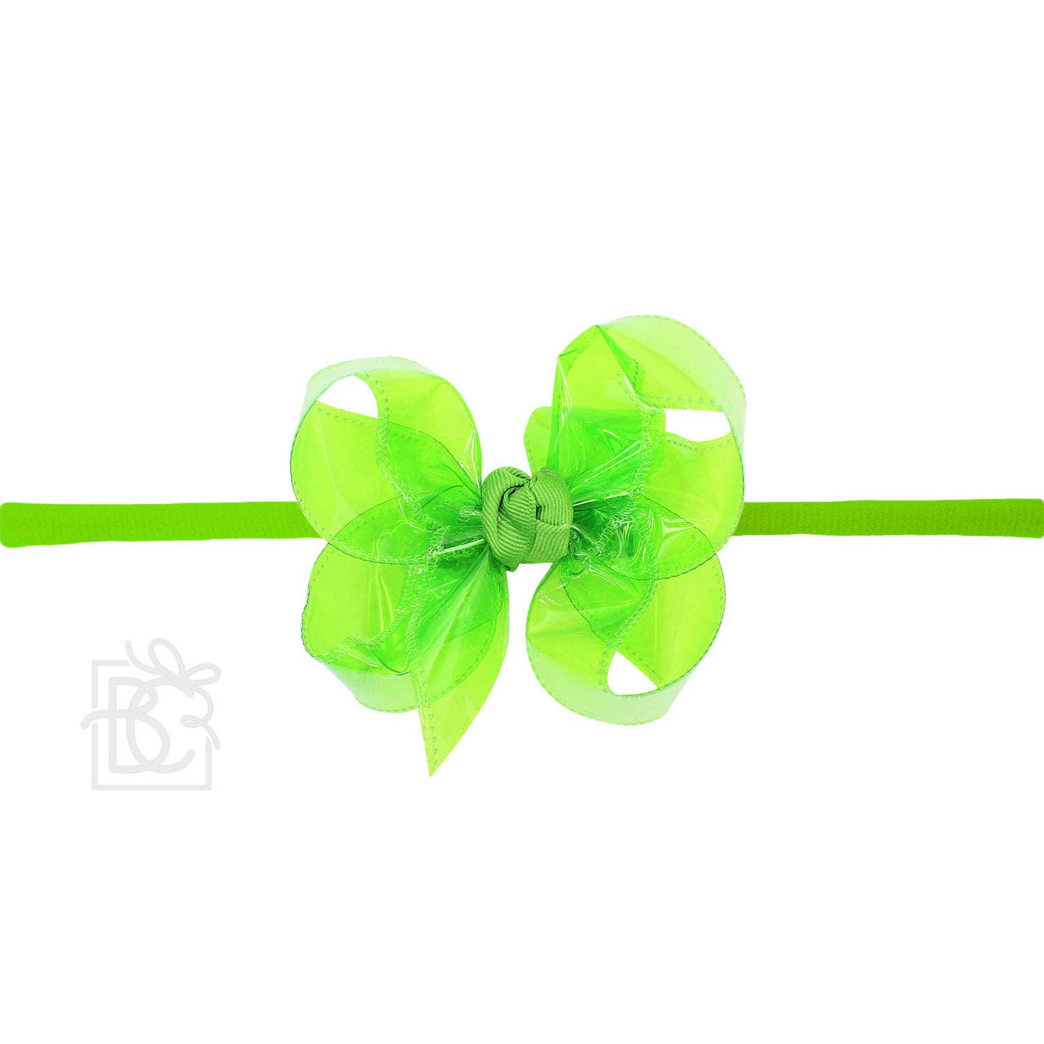 1/4" PANTYHOSE HEADBAND W/WATERPROOF BOW: 5.5" Huge - 2.5" Ribbon / LIGHT ORCHID