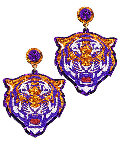Tiger Glitter Earrings