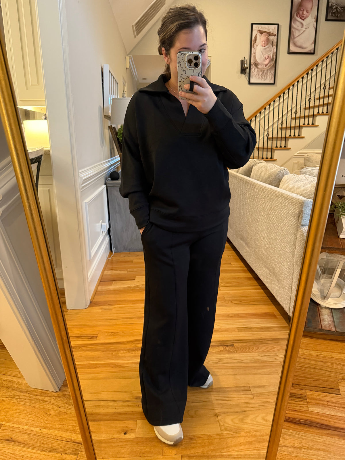 SCUBA COLLARED PULLOVER & PANTS SET- BLUE