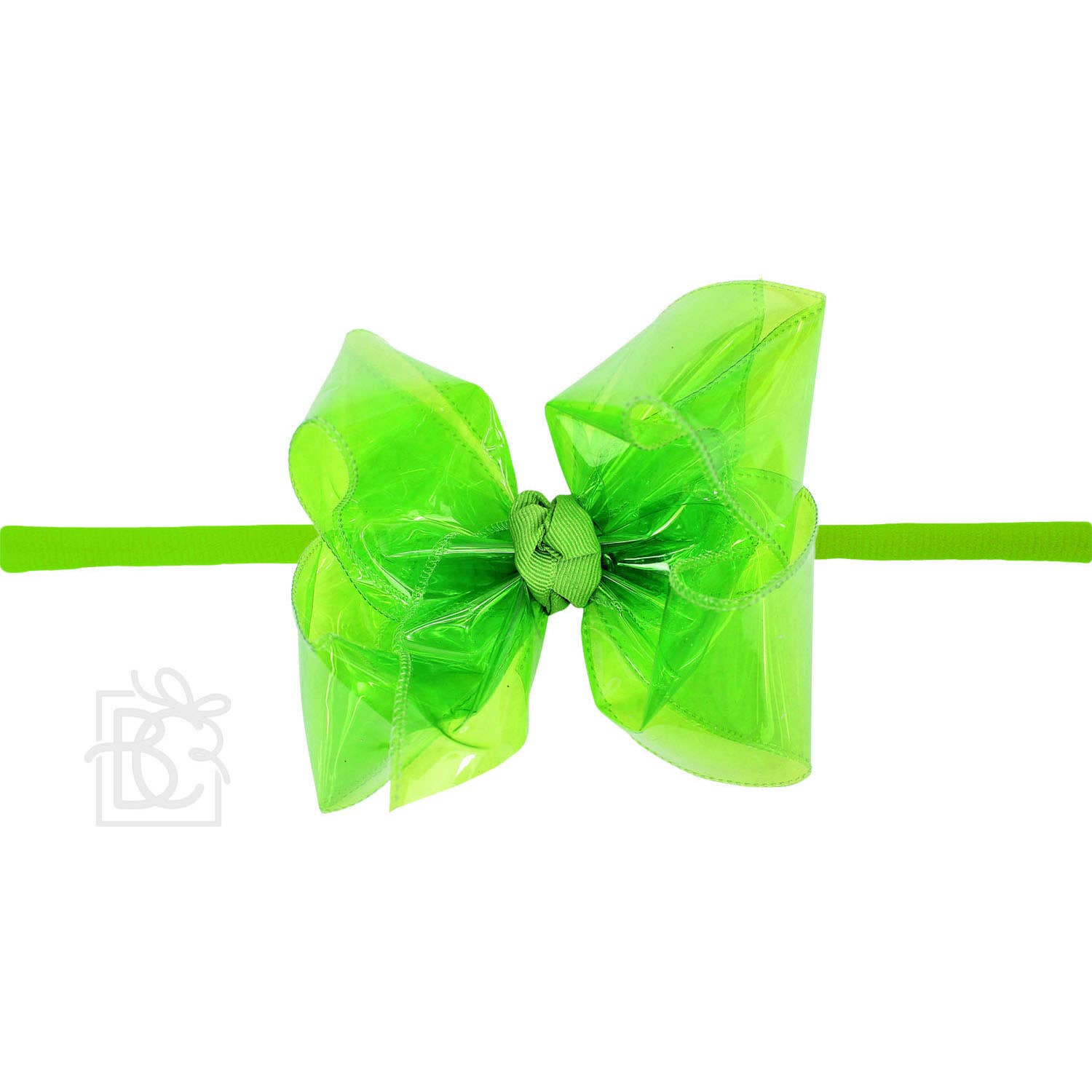 1/4" PANTYHOSE HEADBAND W/WATERPROOF BOW: 5.5" Huge - 2.5" Ribbon / LIGHT ORCHID