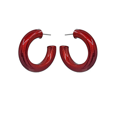 Metallic Hoop- Burgundy