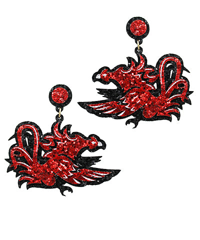 Gamecock Glitter Earrings