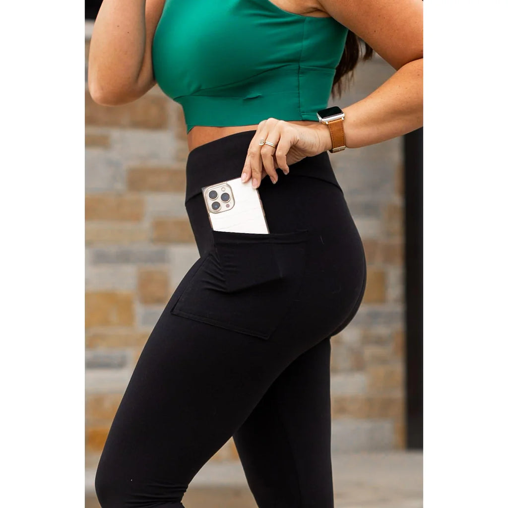Black Full Length Pocket Leggings