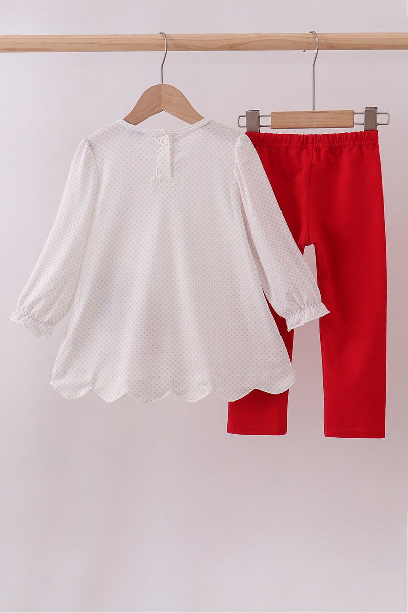 Bee mine applique ruffle pants set